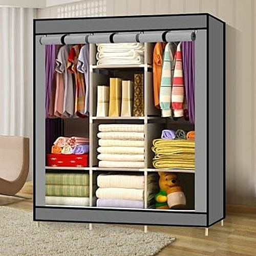 3 COLUMN WARDROBE (GREY)