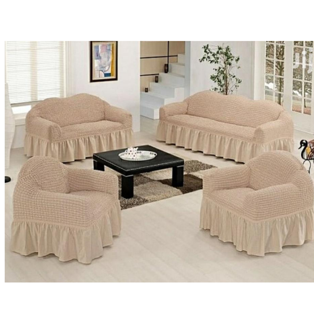 Turkish Sofa Set Covers(3+1+1)Light Beige