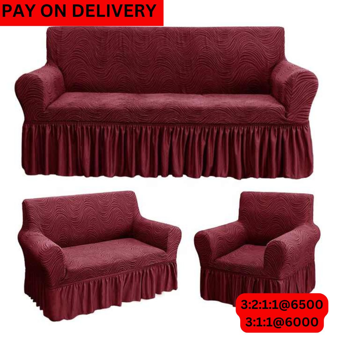 Royal Jacquard Sofa Covers (3.1.1 Maroon )